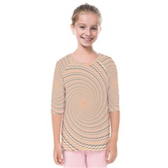 Background Spiral Abstract Template Swirl Whirl Kids  Quarter Sleeve Raglan Tee