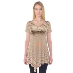 Background Spiral Abstract Template Swirl Whirl Short Sleeve Tunic 