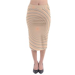 Background Spiral Abstract Template Swirl Whirl Midi Pencil Skirt