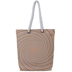 Background Spiral Abstract Template Swirl Whirl Full Print Rope Handle Tote (small)