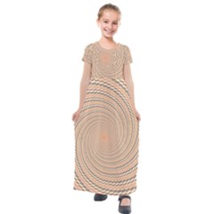 Background Spiral Abstract Template Swirl Whirl Kids  Short Sleeve Maxi Dress by Jancukart