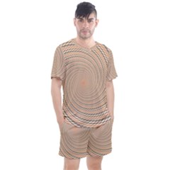 Background Spiral Abstract Template Swirl Whirl Men s Mesh Tee And Shorts Set