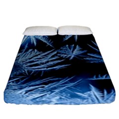 Pattern Frosty Frost Glass Fitted Sheet (king Size) by Jancukart