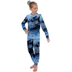 Pattern Frosty Frost Glass Kids  Long Sleeve Set  by Jancukart