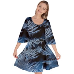 Pattern Frosty Frost Glass Velour Kimono Dress by Jancukart