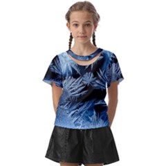 Pattern Frosty Frost Glass Kids  Front Cut Tee by Jancukart