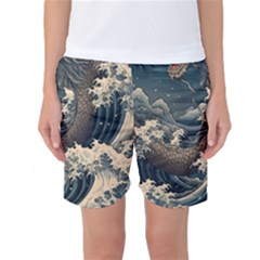 Sea Dragon Kanagawa Sea Monster Women s Basketball Shorts by Jancukart