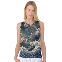 Sea Dragon Kanagawa Sea Monster Women s Basketball Tank Top by Jancukart