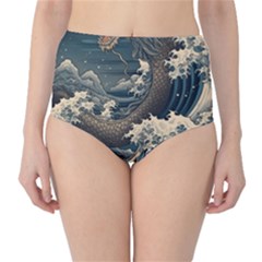 Sea Dragon Kanagawa Sea Monster Classic High-waist Bikini Bottoms