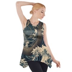 Sea Dragon Kanagawa Sea Monster Side Drop Tank Tunic by Jancukart