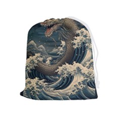 Sea Dragon Kanagawa Sea Monster Drawstring Pouch (xl)