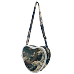 Sea Dragon Kanagawa Sea Monster Heart Shoulder Bag by Jancukart