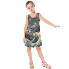 Sea Dragon Kanagawa Sea Monster Kids  Sleeveless Dress