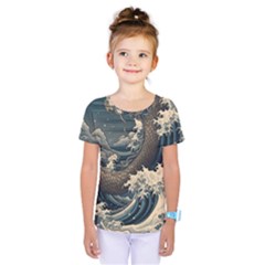 Sea Dragon Kanagawa Sea Monster Kids  One Piece Tee