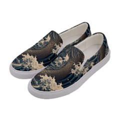 Sea Dragon Kanagawa Sea Monster Women s Canvas Slip Ons by Jancukart