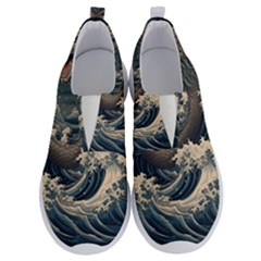 Sea Dragon Kanagawa Sea Monster No Lace Lightweight Shoes by Jancukart