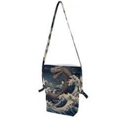 Sea Dragon Kanagawa Sea Monster Folding Shoulder Bag by Jancukart