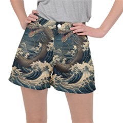 Sea Dragon Kanagawa Sea Monster Women s Ripstop Shorts by Jancukart