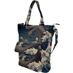 Sea Dragon Kanagawa Sea Monster Shoulder Tote Bag