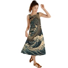 Sea Dragon Kanagawa Sea Monster Summer Maxi Dress