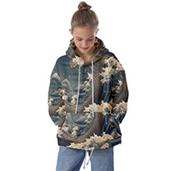 Sea Dragon Kanagawa Sea Monster Kids  Oversized Hoodie by Jancukart