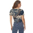 Sea Dragon Kanagawa Sea Monster Twist Front Crop Top View4