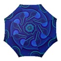 Spiral Shape Blue Abstract Golf Umbrellas View1