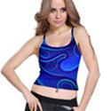 Spiral Shape Blue Abstract Spaghetti Strap Bra Top View1