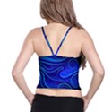 Spiral Shape Blue Abstract Spaghetti Strap Bra Top View2