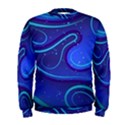 Spiral Shape Blue Abstract Men s Sweatshirt View1