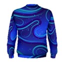 Spiral Shape Blue Abstract Men s Sweatshirt View2