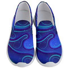 Spiral Shape Blue Abstract Men s Lightweight Slip Ons