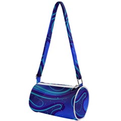 Spiral Shape Blue Abstract Mini Cylinder Bag