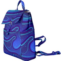 Spiral Shape Blue Abstract Buckle Everyday Backpack