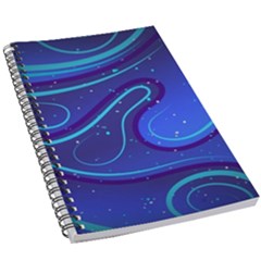 Spiral Shape Blue Abstract 5 5  X 8 5  Notebook