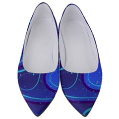 Spiral Shape Blue Abstract Women s Low Heels