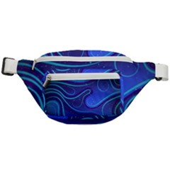 Spiral Shape Blue Abstract Fanny Pack by Jancukart