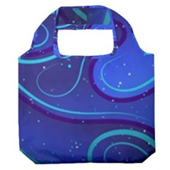 Spiral Shape Blue Abstract Premium Foldable Grocery Recycle Bag by Jancukart