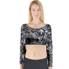 Lion Furious Abstract Desing Furious Long Sleeve Crop Top