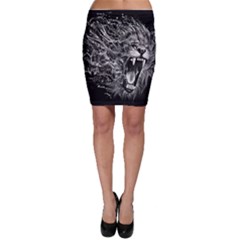 Lion Furious Abstract Desing Furious Bodycon Skirt by Jancukart