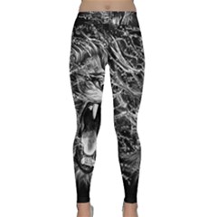 Lion Furious Abstract Desing Furious Classic Yoga Leggings by Jancukart