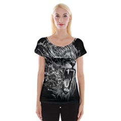 Lion Furious Abstract Desing Furious Cap Sleeve Top