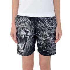 Lion Furious Abstract Desing Furious Women s Basketball Shorts by Jancukart