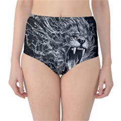 Lion Furious Abstract Desing Furious Classic High-waist Bikini Bottoms