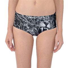 Lion Furious Abstract Desing Furious Mid-waist Bikini Bottoms by Jancukart