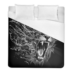 Lion Furious Abstract Desing Furious Duvet Cover (full/ Double Size) by Jancukart