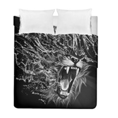 Lion Furious Abstract Desing Furious Duvet Cover Double Side (full/ Double Size) by Jancukart