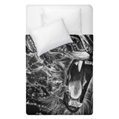 Lion Furious Abstract Desing Furious Duvet Cover Double Side (single Size) by Jancukart