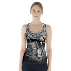 Lion Furious Abstract Desing Furious Racer Back Sports Top by Jancukart