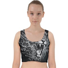 Lion Furious Abstract Desing Furious Velvet Racer Back Crop Top by Jancukart